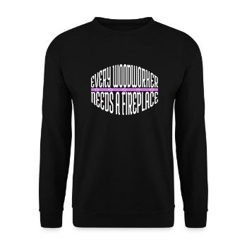 tools chainsaw grab carpenter girl tshirts - Unisex Sweatshirt - black - Front - Alina (178cm) & Michal (187cm)