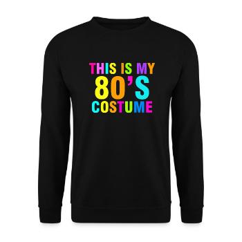 C’est mon costume des années 80 rétro vintage - Sweat-shirt Unisexe - noir - Devant - Alina (178cm) & Michal (187cm)