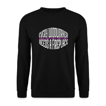 construction carpenter woodcutter - Unisex Sweatshirt - black - Front - Alina (178cm) & Michal (187cm)