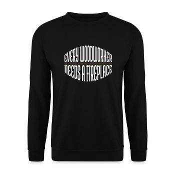 T-shirts charpentiers du syndicat des bûcherons Tree Feller - Sweat-shirt Unisexe - noir - Devant - Alina (178cm) & Michal (187cm)