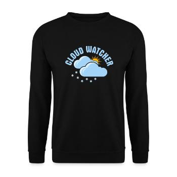 Cloud Watcher Meteorology Weather - Unisex Sweatshirt - black - Front - Alina (178cm) & Michal (187cm)