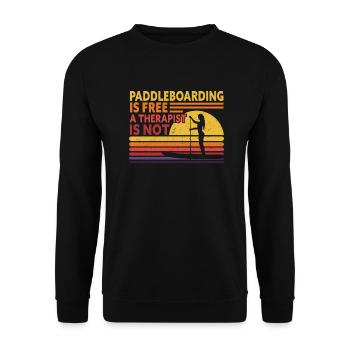 SUP Paddle Board Paddleboarding - Unisex Pullover - Schwarz - Vorne - Alina (178cm) & Michal (187cm)