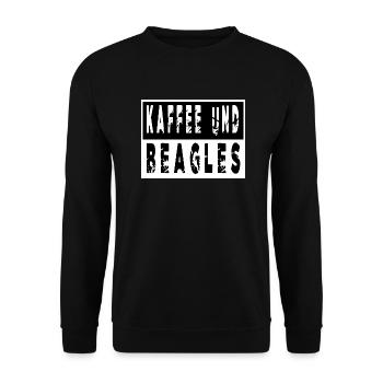 geschenk zitat hunderasse hundefreund coffeeshop - Unisex Pullover - Schwarz - Vorne - Alina (178cm) & Michal (187cm)