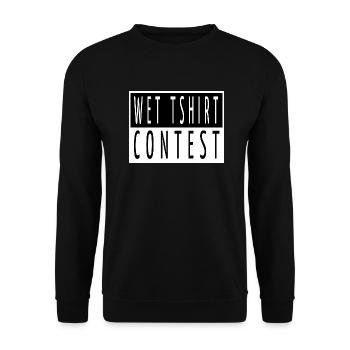 black pet cat butt tshirts cat owner gift idea - Unisex Pullover - Schwarz - Vorne - Alina (178cm) & Michal (187cm)