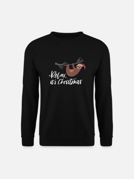 Entspannte Weihnachten - Unisex Pullover - Schwarz