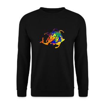Colors in Flow - Unisex Pullover - Schwarz - Vorne - Alina (178cm) & Michal (187cm)