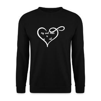 Mon âme sœur est un chat - Sweat-shirt Unisexe - noir - Devant - Alina (178cm) & Michal (187cm)