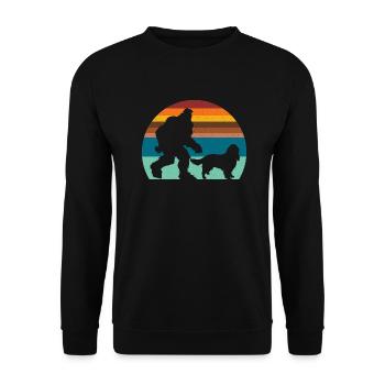 English Springer Spaniel Dog - Unisex Sweatshirt - black - Front - Alina (178cm) & Michal (187cm)