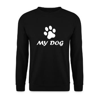 Hund Dog - Unisex Sweatshirt - black - Front - Alina (178cm) & Michal (187cm)