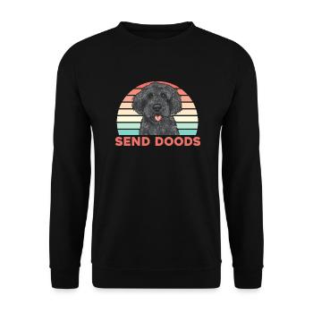 Labradoodle Dog - Unisex Sweatshirt - black - Front - Alina (178cm) & Michal (187cm)