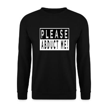 happy aliens animation present alien lover animal - Unisex Sweatshirt - black - Front - Alina (178cm) & Michal (187cm)