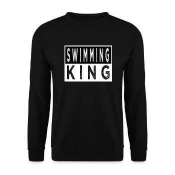 Nageur T-shirts piscine intérieure heureux - Sweat-shirt Unisexe - noir - Devant - Alina (178cm) & Michal (187cm)