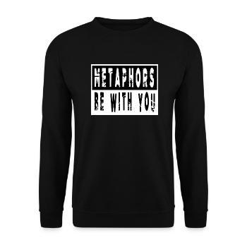 Birthday Contentwriter Book Lover BMX Gift Idea - Unisex Sweatshirt - black - Front - Alina (178cm) & Michal (187cm)