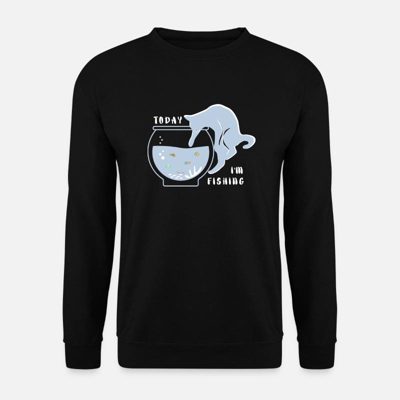 Ich fische heute - Unisex Pullover - Schwarz