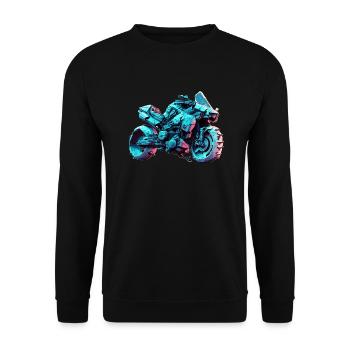 La saison moto du futur aujourd’hui - Sweat-shirt Unisexe - noir - Devant - Alina (178cm) & Michal (187cm)
