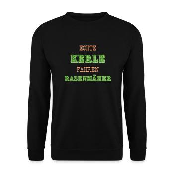 Rasenmäher - Unisex Pullover - Schwarz - Vorne - Alina (178cm) & Michal (187cm)