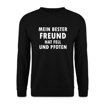 Dog Hund - Unisex Pullover - Schwarz - Vorne - Alina (178cm) & Michal (187cm)