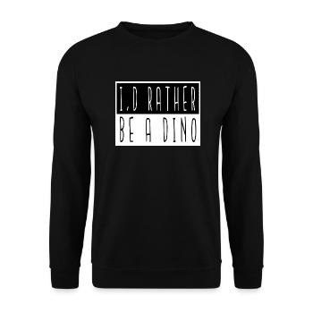 Angry Face Boys Bicycle Ride Old Chrome Dino Dino - Unisex Sweatshirt - black - Front - Alina (178cm) & Michal (187cm)