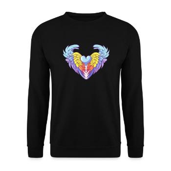 My heart mom - Unisex Sweatshirt - black - Front - Alina (178cm) & Michal (187cm)