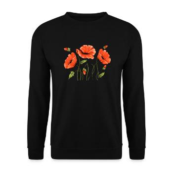 Fleur - Sweat-shirt Unisexe - noir - Devant - Alina (178cm) & Michal (187cm)