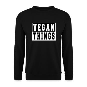 birthday present idea plant based present idea - Unisex Sweatshirt - black - Front - Alina (178cm) & Michal (187cm)