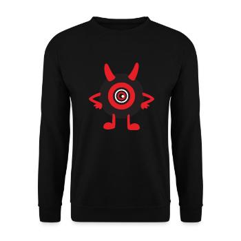 Monstre Diable Rouge - Sweat-shirt Unisexe - noir - Devant - Alina (178cm) & Michal (187cm)