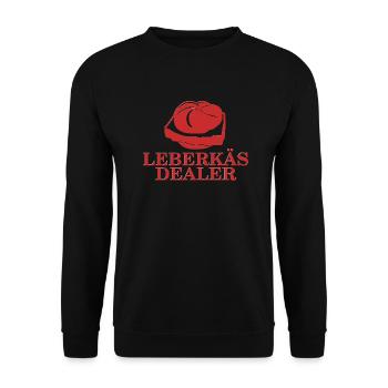 Leberkäs Dealer - Unisex Pullover - Schwarz - Vorne - Alina (178cm) & Michal (187cm)