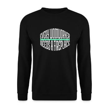 proud carpenter skull tshirts cabinetmaker best - Unisex Pullover - Schwarz - Vorne - Alina (178cm) & Michal (187cm)