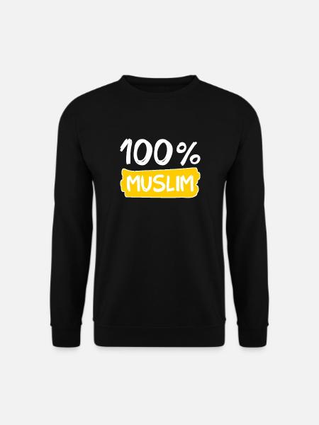 100% Muslim - Muslime - Islam - Unisex Pullover - Schwarz