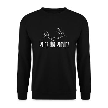 stolzer Bauer, der Prinz der Provinz - Unisex Pullover - Schwarz - Vorne - Alina (178cm) & Michal (187cm)