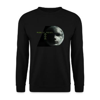 magic moon - Unisex Pullover - Schwarz - Vorne - Alina (178cm) & Michal (187cm)