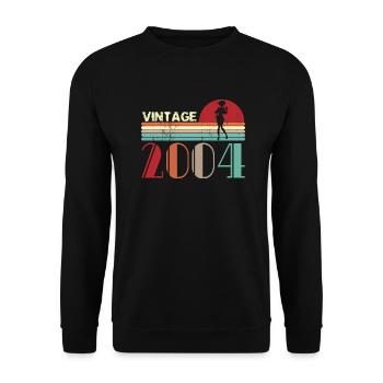 Vintage retro sunset 2004 birthday gift - Unisex Sweatshirt - black - Front - Alina (178cm) & Michal (187cm)