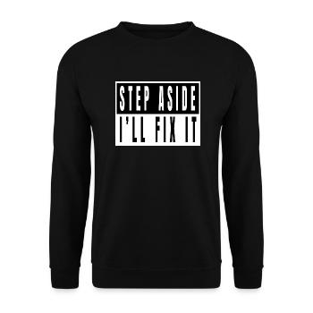 baseballgifts joke wrench aircraft mechanic gift - Unisex Pullover - Schwarz - Vorne - Alina (178cm) & Michal (187cm)