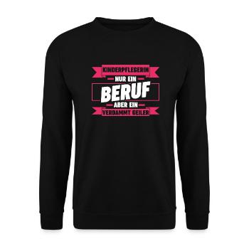Erzieherin Kindergärtnerin Kinderpflegerin - Unisex Pullover - Schwarz - Vorne - Alina (178cm) & Michal (187cm)