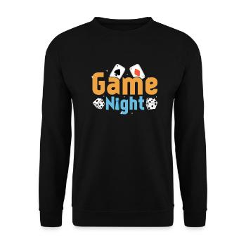 Game Night Nerd Gamer Joueur de table - Sweat-shirt Unisexe - noir - Devant - Alina (178cm) & Michal (187cm)
