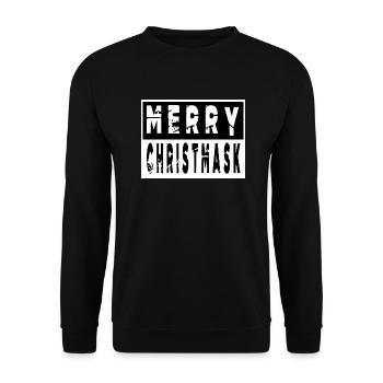 Père Noël animal humour blagues bodybuilder - Sweat-shirt Unisexe - noir - Devant - Alina (178cm) & Michal (187cm)