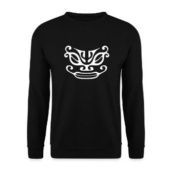 visage maori16 blanc - Sweat-shirt Unisexe - noir - Devant - Alina (178cm) & Michal (187cm)
