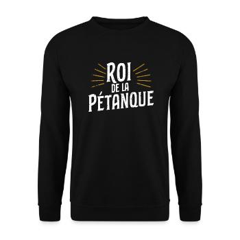 Roi de la pétanque - Sweat-shirt Unisexe - noir - Devant - Alina (178cm) & Michal (187cm)