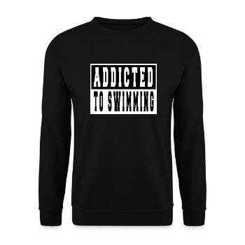 bicycle swim hoodies and sweatshirts statement - Unisex Sweatshirt - black - Front - Alina (178cm) & Michal (187cm)