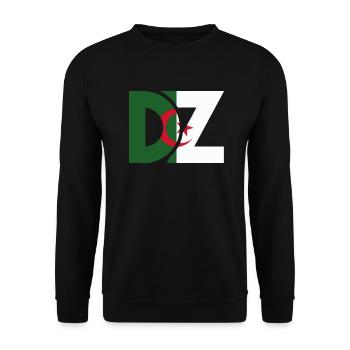 les DZ algériens-idée cadeau Algérie - Sweat-shirt Unisexe - noir - Devant - Alina (178cm) & Michal (187cm)