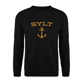 Sylt - Nordsee - Deutschland - Kampen - Insel - Unisex Pullover - Schwarz - Vorne - Alina (178cm) & Michal (187cm)