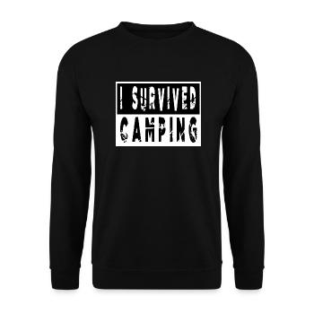 Van Life Awesome Statement Campfires Jokes - Unisex Sweatshirt - black - Front - Alina (178cm) & Michal (187cm)