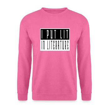 books coffee statement typography feminine - Unisex Pullover - Pink - Vorne