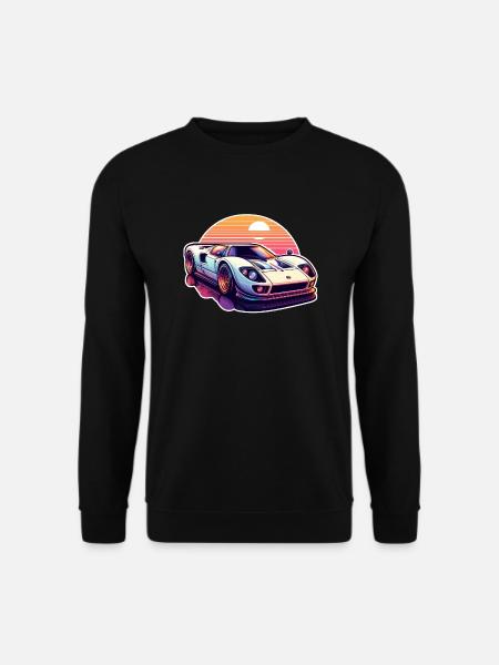 Oldtimer Sonnenuntergang - Unisex Pullover - Schwarz