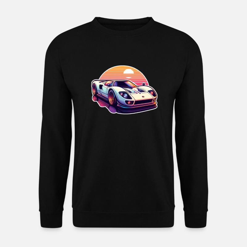 Oldtimer Sonnenuntergang - Unisex Pullover - Schwarz
