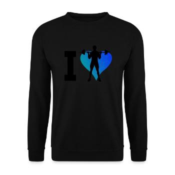 Weightlifting Endurance Training Fitness Men - Unisex Sweatshirt - black - Front - Alina (178cm) & Michal (187cm)