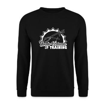 Gusle Virtuoso in training Serbia Balkans - Unisex Sweatshirt - black - Front - Alina (178cm) & Michal (187cm)