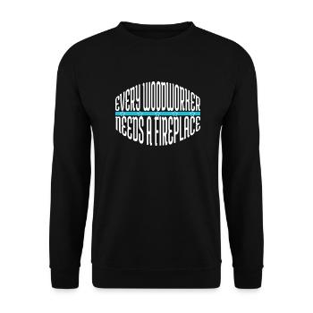 Woodworker Woodcutter - Unisex Sweatshirt - black - Front - Alina (178cm) & Michal (187cm)