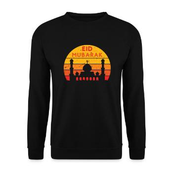 Ramadan Eid Mubarak Sunset Colors - Unisex Sweatshirt - black - Front - Alina (178cm) & Michal (187cm)