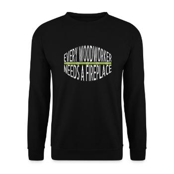 lets play carpenter tshirts wood - Unisex Pullover - Schwarz - Vorne - Alina (178cm) & Michal (187cm)